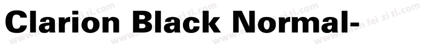Clarion Black Normal字体转换